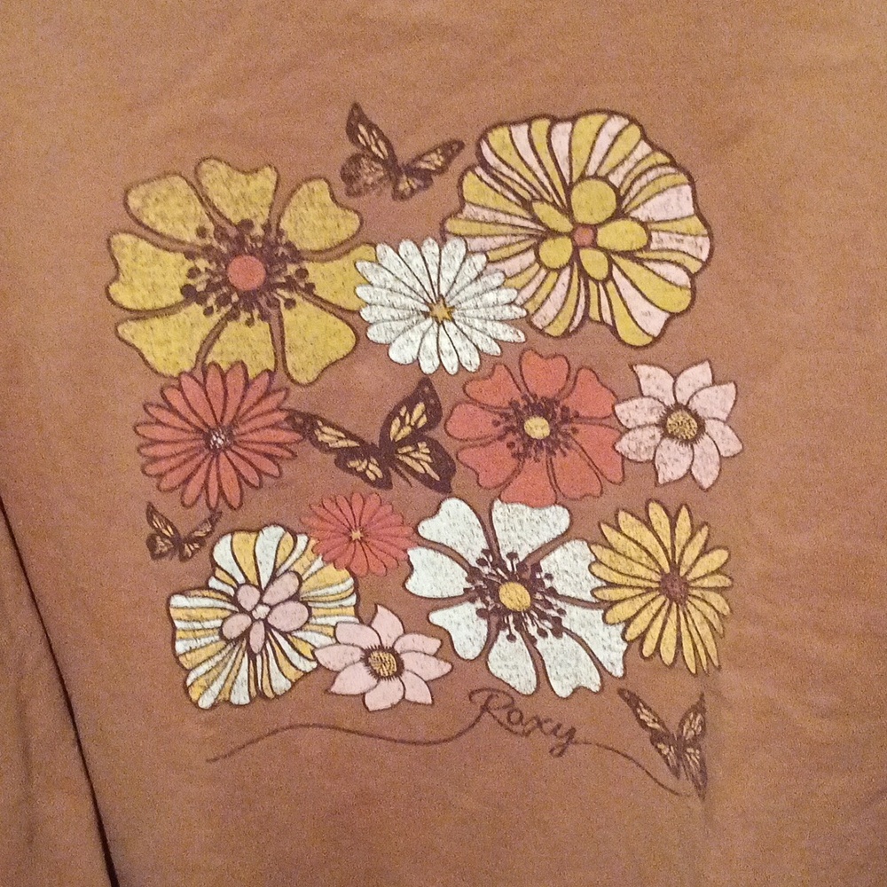 Roxy Brown Sweatshirt with Floral Print - Picture 2 of 6